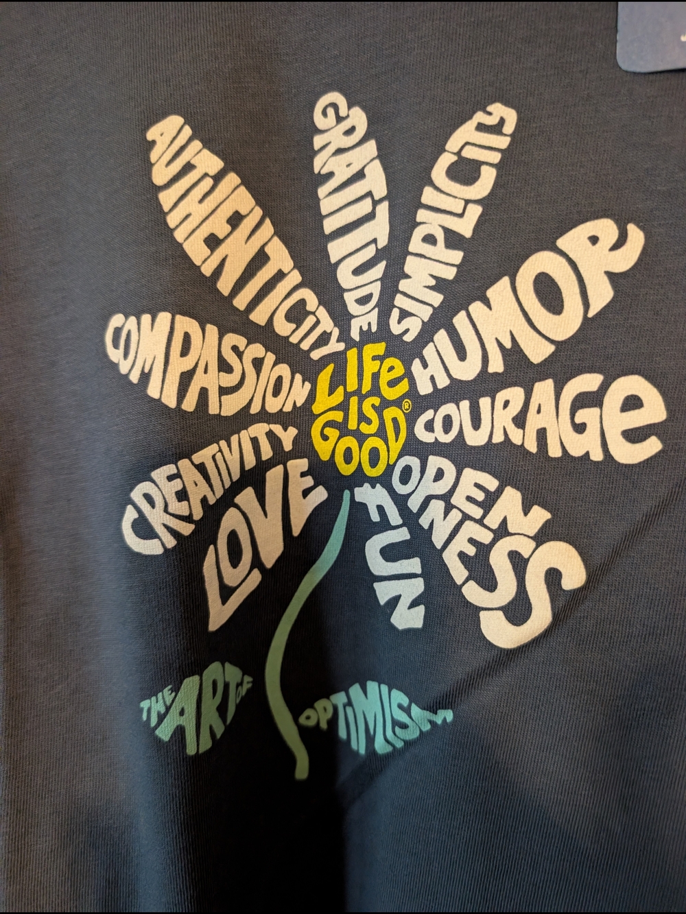 Life Is Good Slate Blue Long-Sleeve Women's XL Graphic Tee - Picture 4 of 6